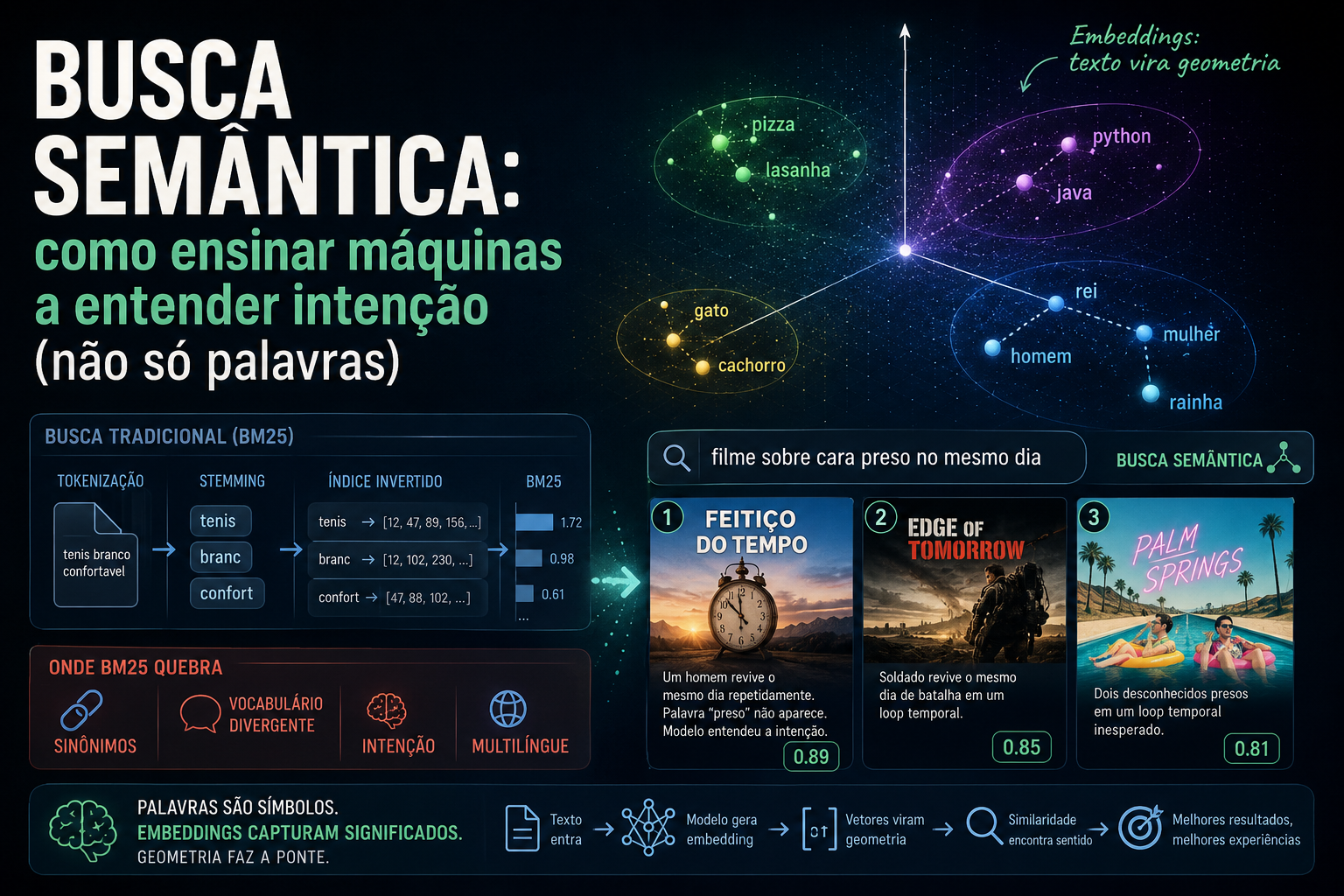 Busca Semântica: como ensinar máquinas a entender intenção (não só palavras)